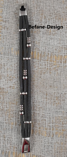 Armband Nappaleder Größe L Modell Steffi 19-21 Schwarz