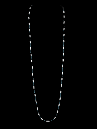 Collier Lang MATA, col. jeans 1578-J Altsilberlook